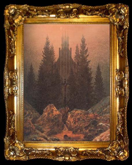 framed  Caspar David Friedrich Cross in the Mountains (mk10), ta009-2